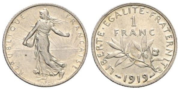 Frankreich-3-Republik-1-Franc-1919-VIA13214