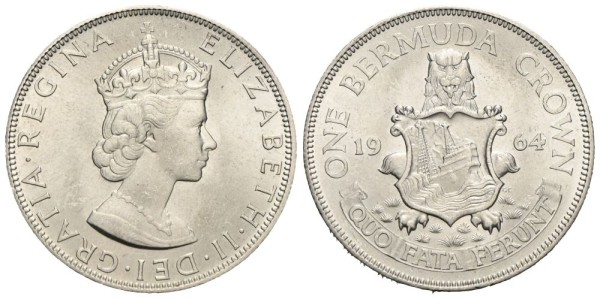 Bermuda-Elisabeth-II-1-Crown-1964-London-VIA13175