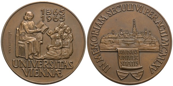 Österreich-2-Republik-AE-Medaille-1965-600-Jahre-Universität-Wien-VIA13126