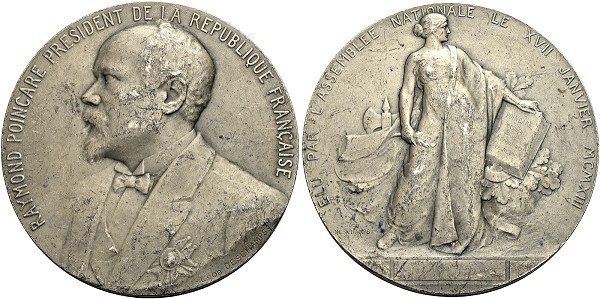 Münze-Frankreich-3-Republik-Medaille-1913-Raymond-Poincare-VIA12331