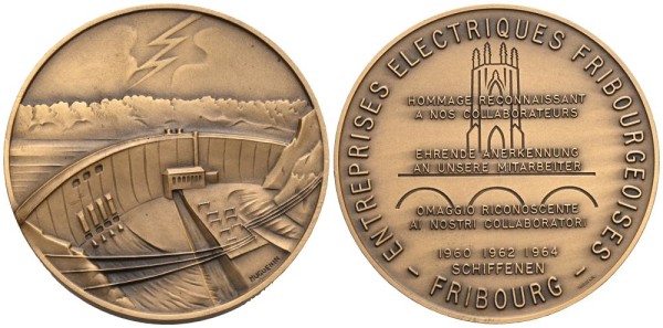 Schweiz-Freiburg-AE-Medaille-1964-VIA13209