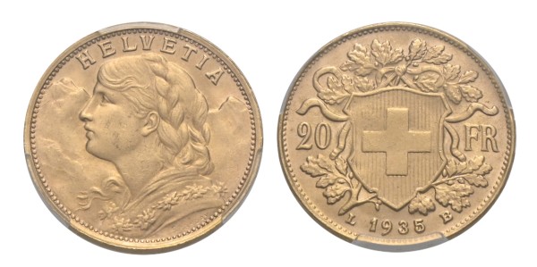 Schweiz-Eidgenossenschaft-20-Franken-1935-LB-Bern-VIA13151