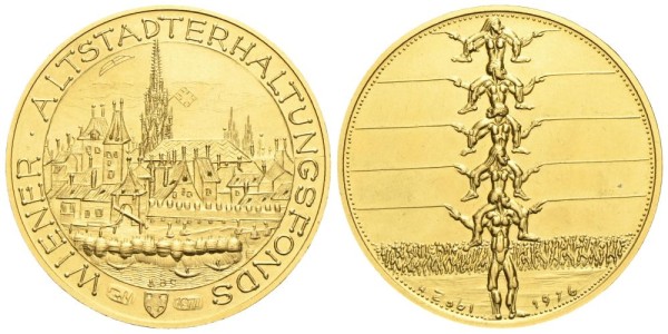 Österreich-2-Republik-vergoldete-AE-Medaille-1977-VIA13204