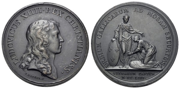 Frankreich-Ludwig-XIV-AE-Medaille-1654-Nachprägung-1845-1860-VIA13072