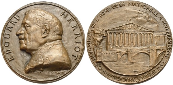 Münze-Frankreich-4-Republik-Medaille-Edouard-Herriot-1952-VIA11977